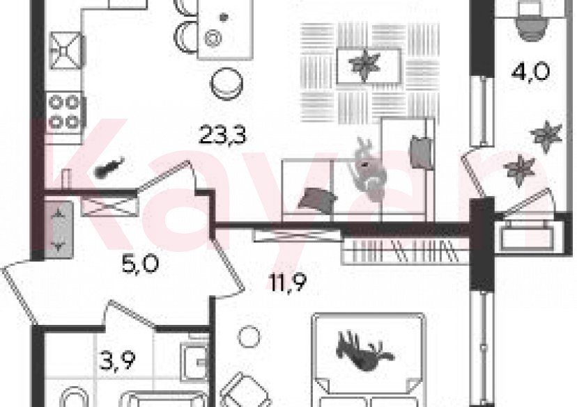 Продажа 2-комн. квартиры, 44.1 кв.м фото 0