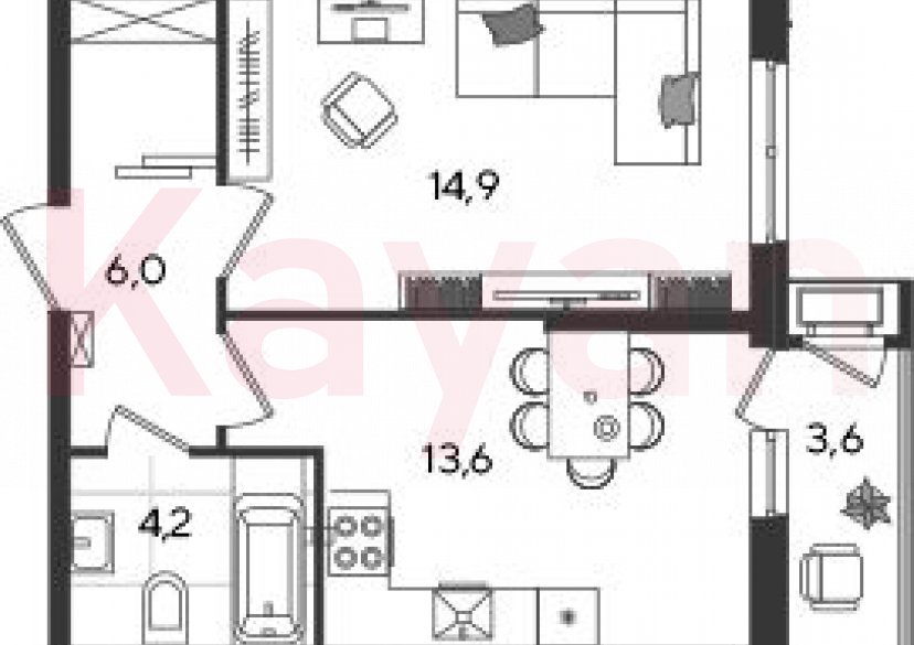 Продажа 1-комн. квартиры, 38.7 кв.м фото 0