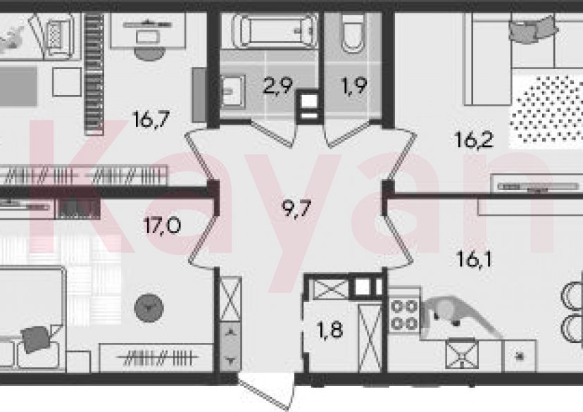 Продажа 4-комн. квартиры, 82.3 кв.м фото 0