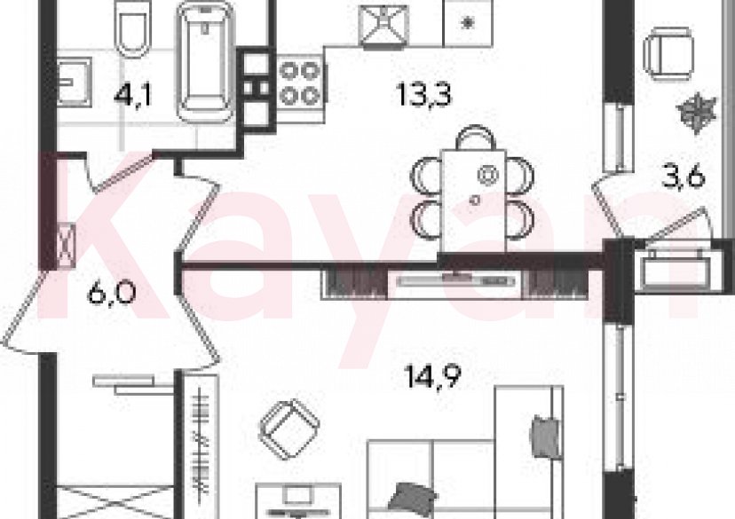 Продажа 1-комн. квартиры, 38.3 кв.м фото 0