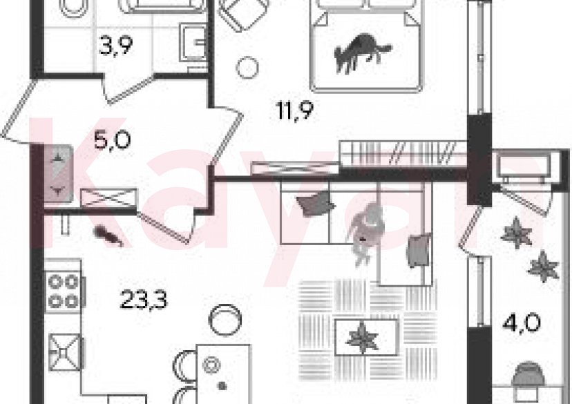 Продажа 2-комн. квартиры, 44.1 кв.м фото 0