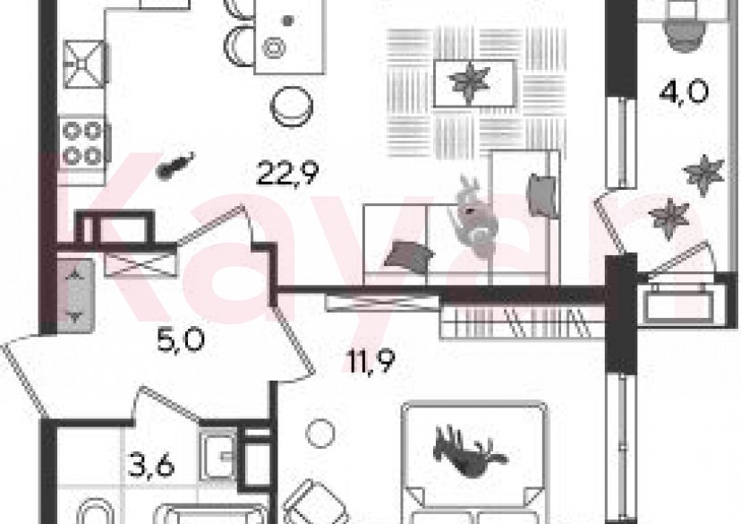 Продажа 2-комн. квартиры, 43.4 кв.м фото 0