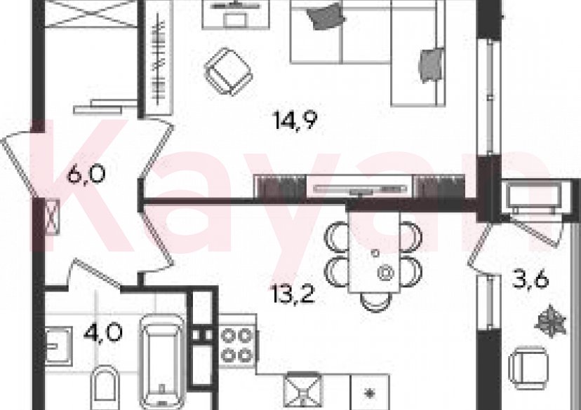 Продажа 1-комн. квартиры, 38.1 кв.м фото 0