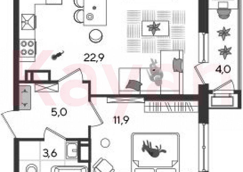 Продажа 2-комн. квартиры, 43.4 кв.м фото 0