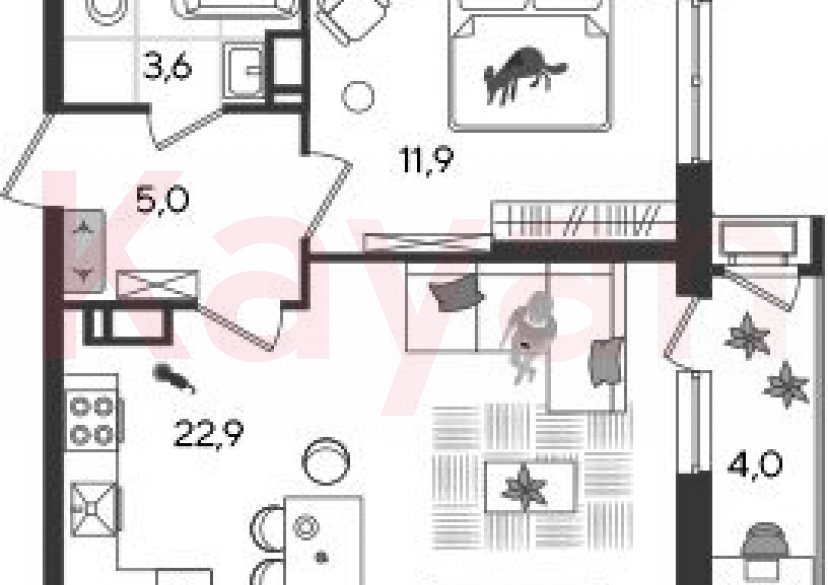 Продажа 2-комн. квартиры, 43.4 кв.м фото 0