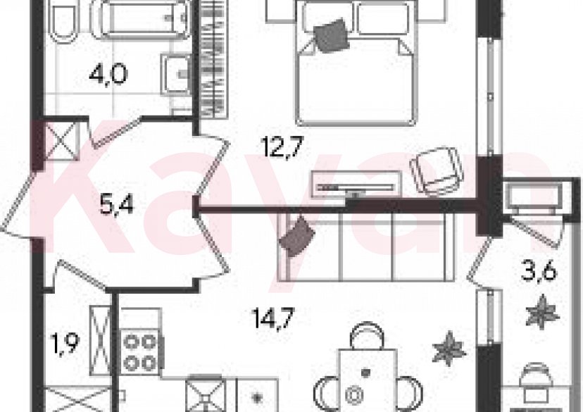 Продажа 1-комн. квартиры, 38.7 кв.м фото 0