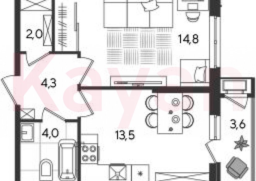 Продажа 1-комн. квартиры, 38.6 кв.м фото 0