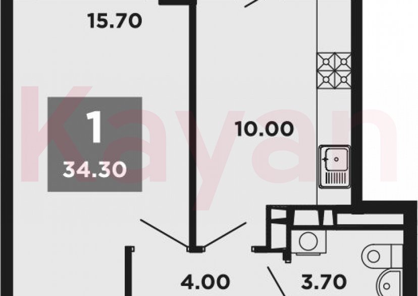 Продажа 1-комн. квартиры, 33.4 кв.м фото 0