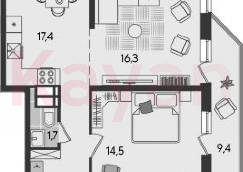 Продажа 4-комн. квартиры, 74.9 кв.м фото 0