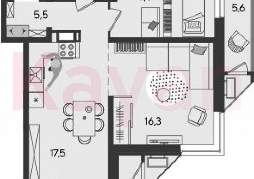 Продажа 3-комн. квартиры, 54.8 кв.м фото 0