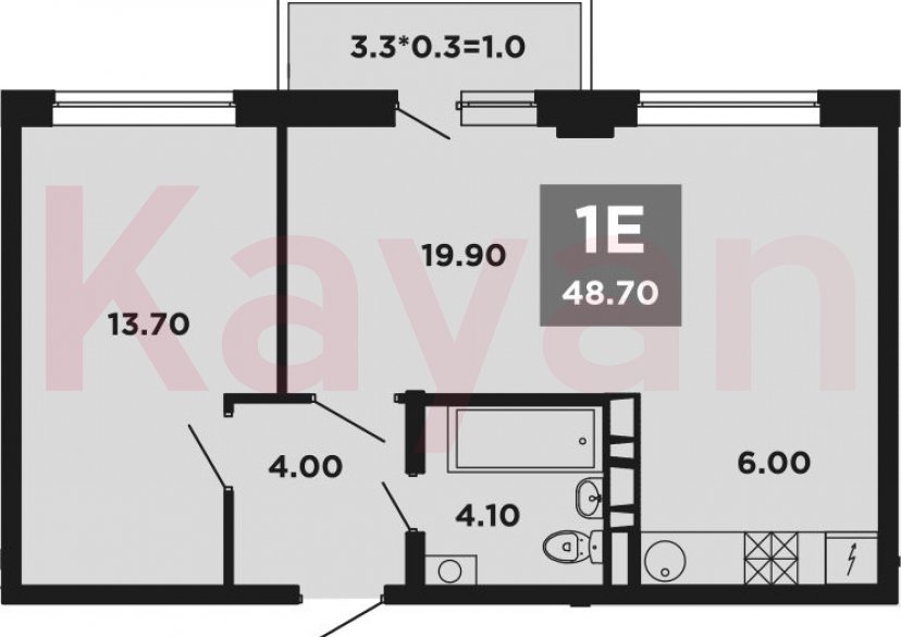 Продажа 2-комн. квартиры, 47.7 кв.м фото 0