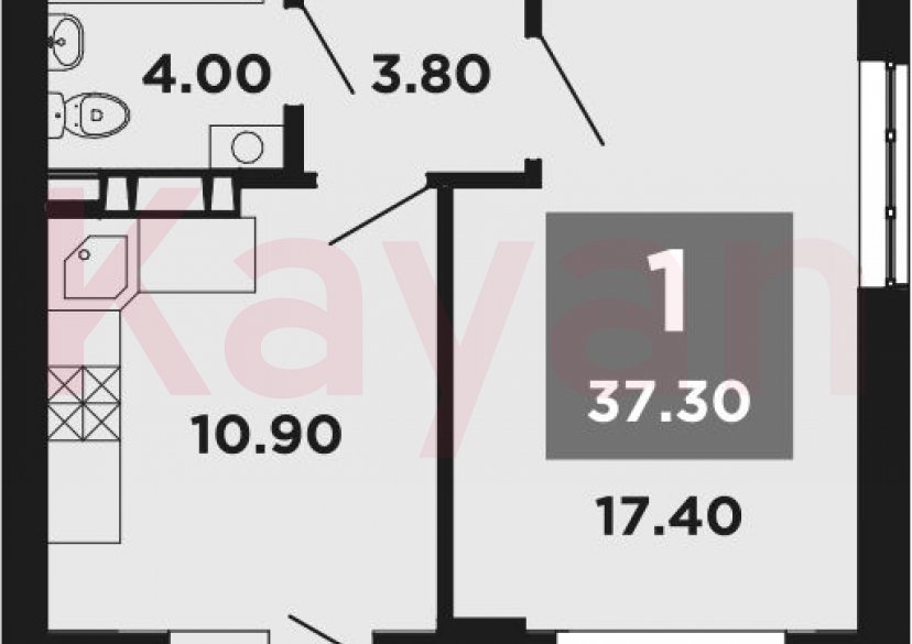 Продажа 1-комн. квартиры, 36.1 кв.м фото 0