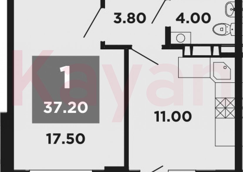 Продажа 1-комн. квартиры, 36.1 кв.м фото 0