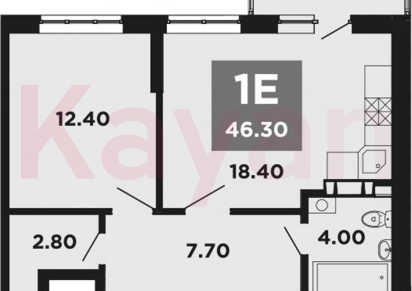 Продажа 2-комн. квартиры, 45.3 кв.м фото 0