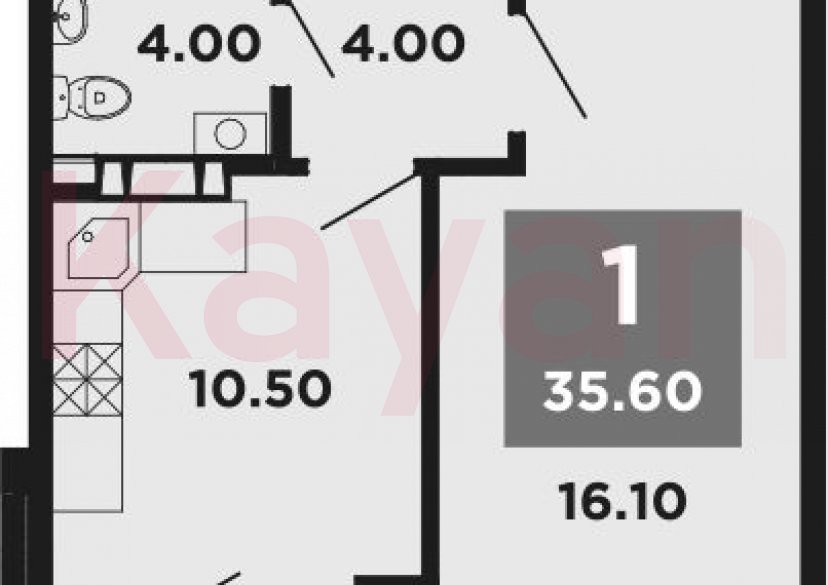 Продажа 1-комн. квартиры, 34.4 кв.м фото 0