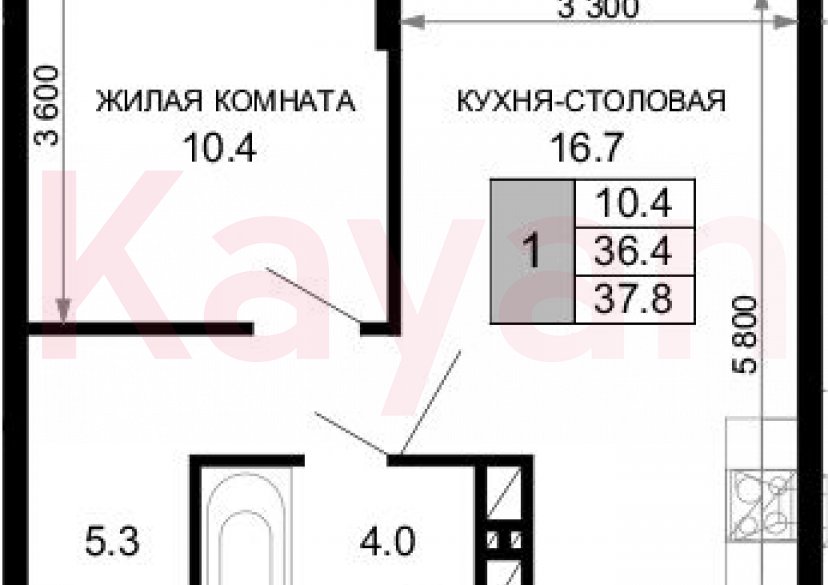 Продажа 1-комн. квартиры, 36.4 кв.м фото 0