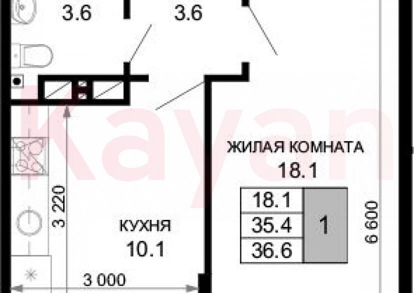 Продажа 1-комн. квартиры, 35.4 кв.м фото 0