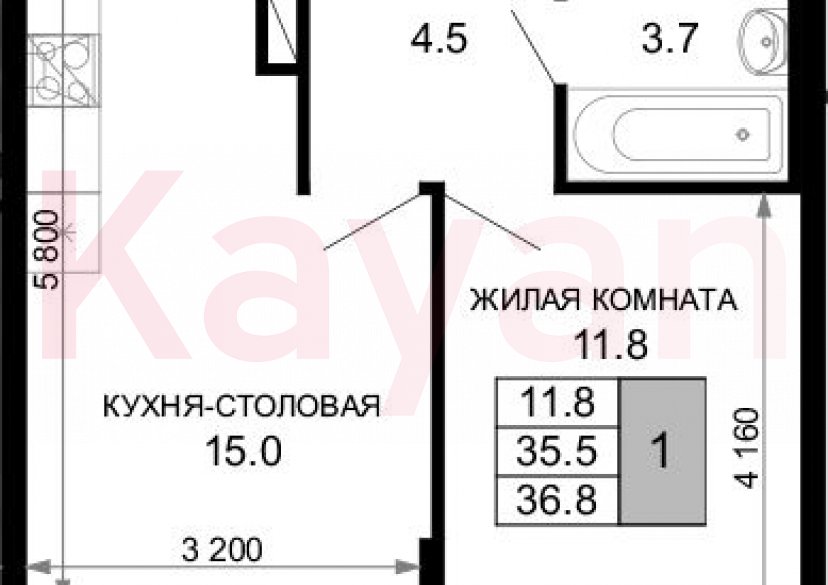 Продажа 1-комн. квартиры, 35.5 кв.м фото 0