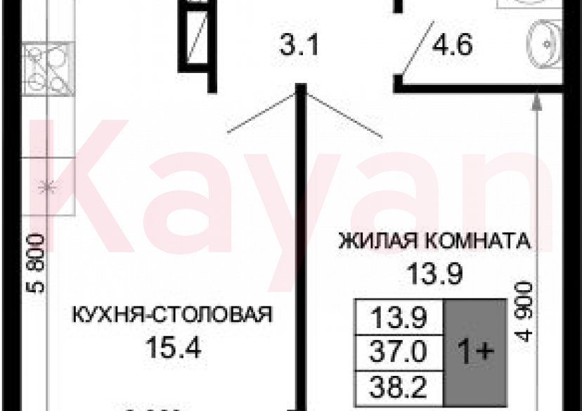 Продажа 2-комн. квартиры, 37 кв.м фото 0