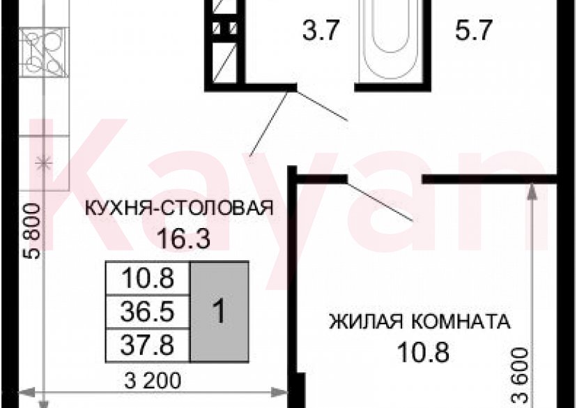 Продажа 1-комн. квартиры, 36.5 кв.м фото 0