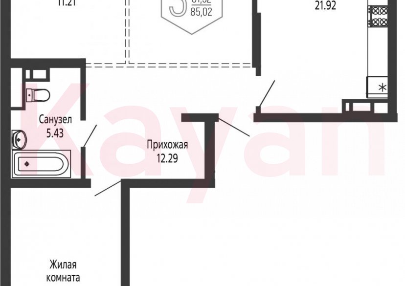 Продажа 4-комн. квартиры, 81.32 кв.м фото 0