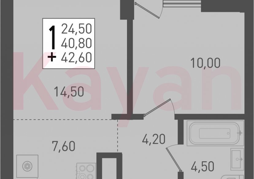 Продажа 2-комн. квартиры, 40.8 кв.м фото 0