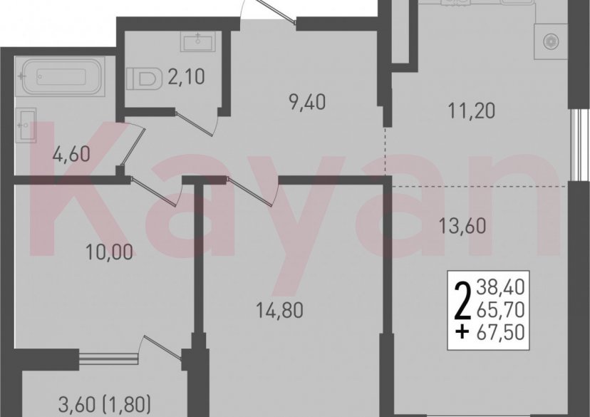 Продажа 3-комн. квартиры, 65.7 кв.м фото 0