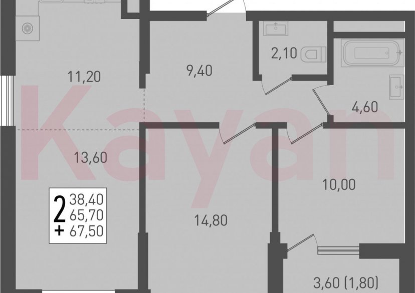 Продажа 3-комн. квартиры, 65.7 кв.м фото 0