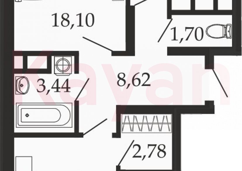 Продажа 2-комн. квартиры, 61.07 кв.м фото 0