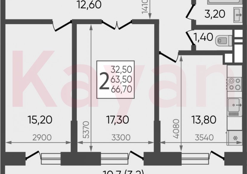 Продажа 2-комн. квартиры, 63.5 кв.м фото 0