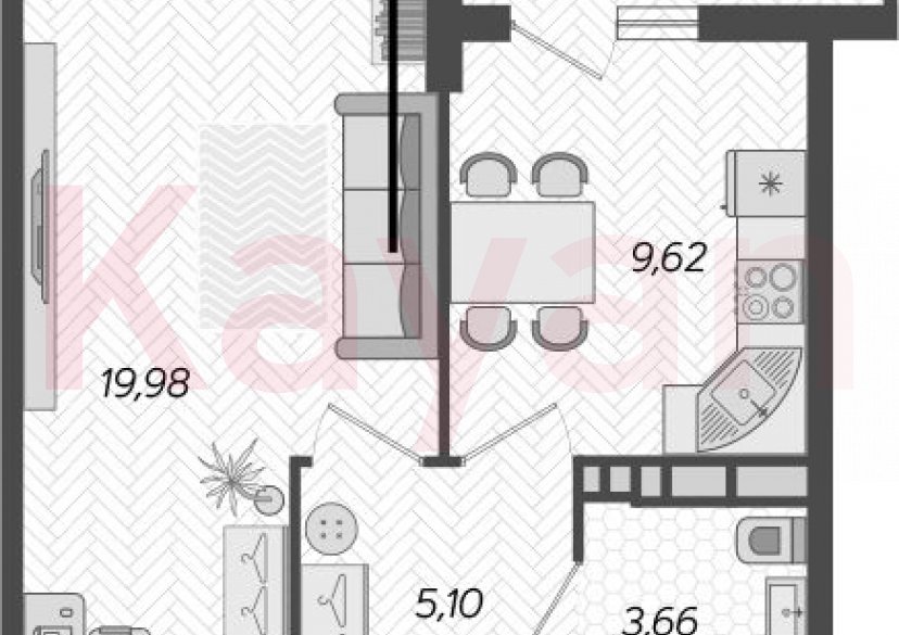 Продажа 1-комн. квартиры, 38.36 кв.м фото 0