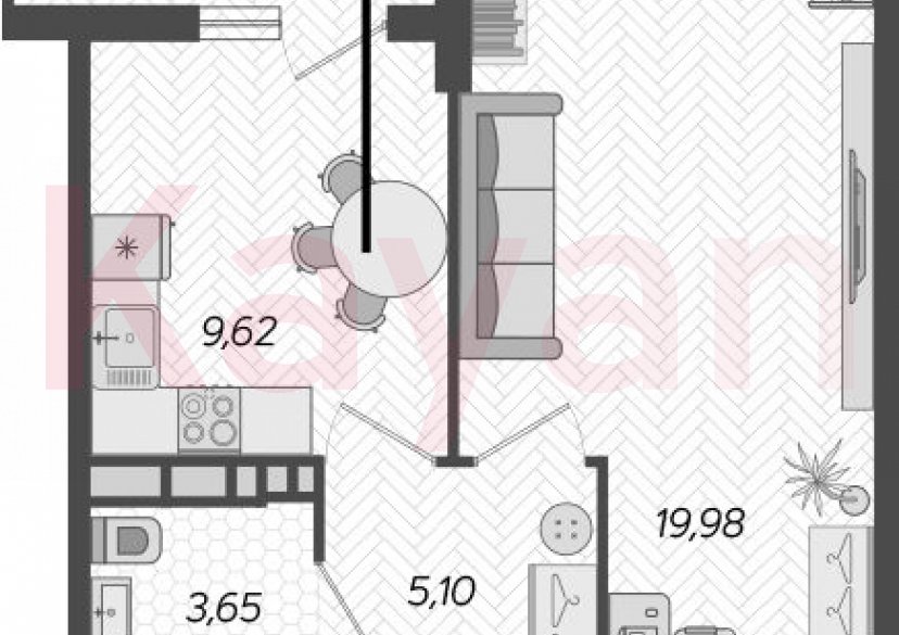 Продажа 1-комн. квартиры, 38.35 кв.м фото 0