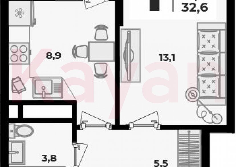 Продажа 1-комн. квартиры, 31.3 кв.м фото 0