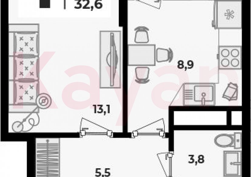 Продажа 1-комн. квартиры, 31.3 кв.м фото 0