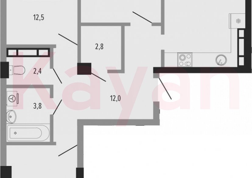 Продажа 3-комн. квартиры, 75.8 кв.м фото 0