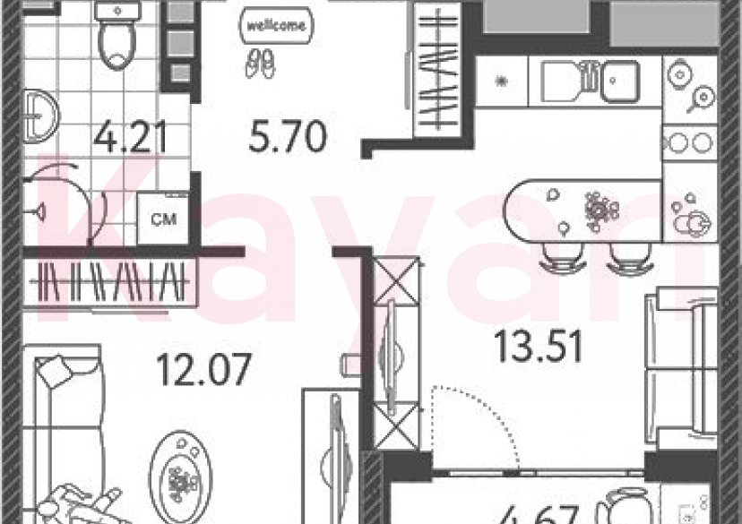 Продажа 1-комн. квартиры, 35.49 кв.м фото 0