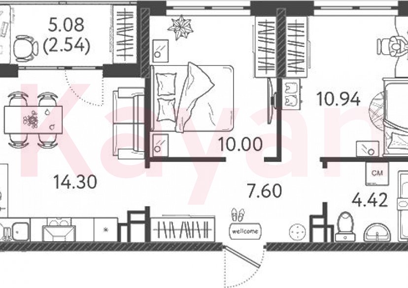 Продажа 2-комн. квартиры, 47.26 кв.м фото 0