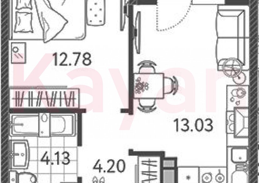 Продажа 1-комн. квартиры, 34.14 кв.м фото 0