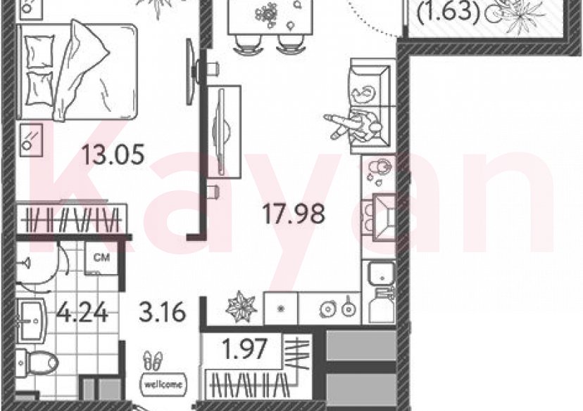 Продажа 2-комн. квартиры, 40.4 кв.м фото 0