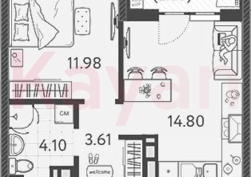 Продажа 1-комн. квартиры, 34.49 кв.м фото 0