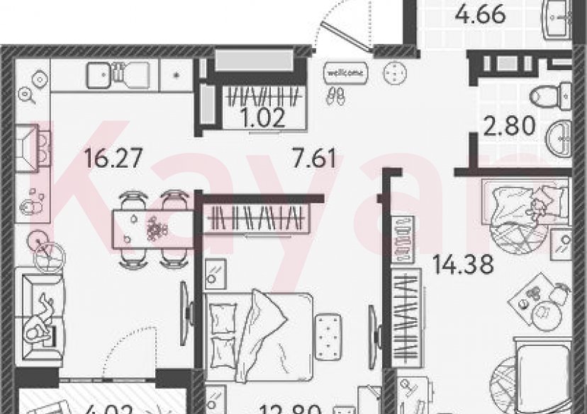 Продажа 3-комн. квартиры, 59.54 кв.м фото 0