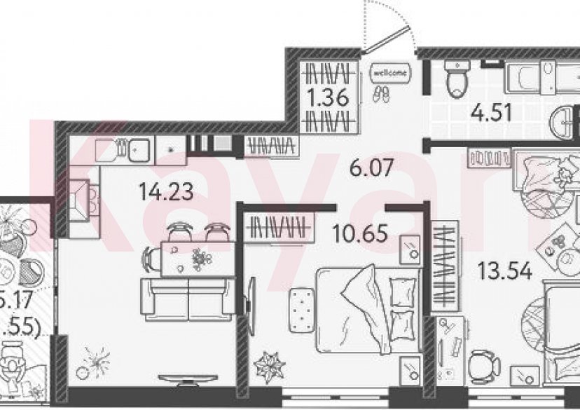 Продажа 2-комн. квартиры, 50.36 кв.м фото 0