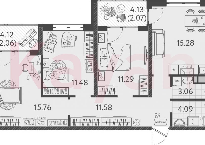 Продажа 4-комн. квартиры, 72.54 кв.м фото 0