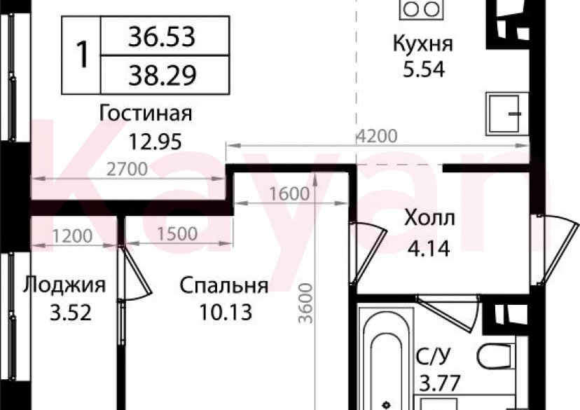 Продажа 2-комн. квартиры, 36.53 кв.м фото 0