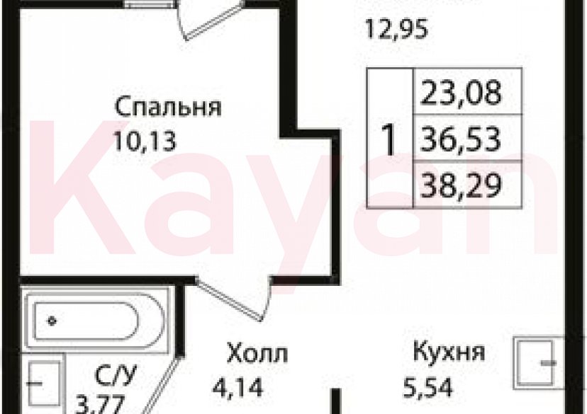 Продажа 2-комн. квартиры, 36.53 кв.м фото 0