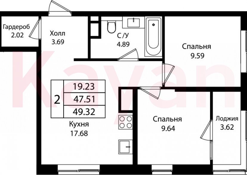 Продажа 3-комн. квартиры, 47.51 кв.м фото 0