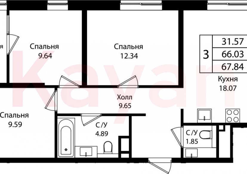 Продажа 4-комн. квартиры, 66.03 кв.м фото 0