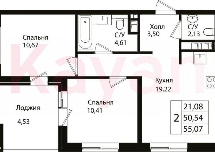 Продажа 3-комн. квартиры, 50.54 кв.м фото 0