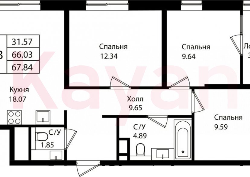 Продажа 4-комн. квартиры, 66.03 кв.м фото 0