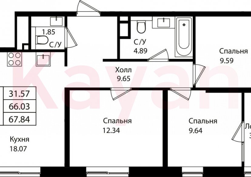 Продажа 4-комн. квартиры, 66.03 кв.м фото 0